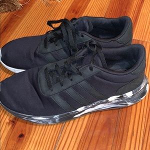 Black Adidas tennis shoes!
